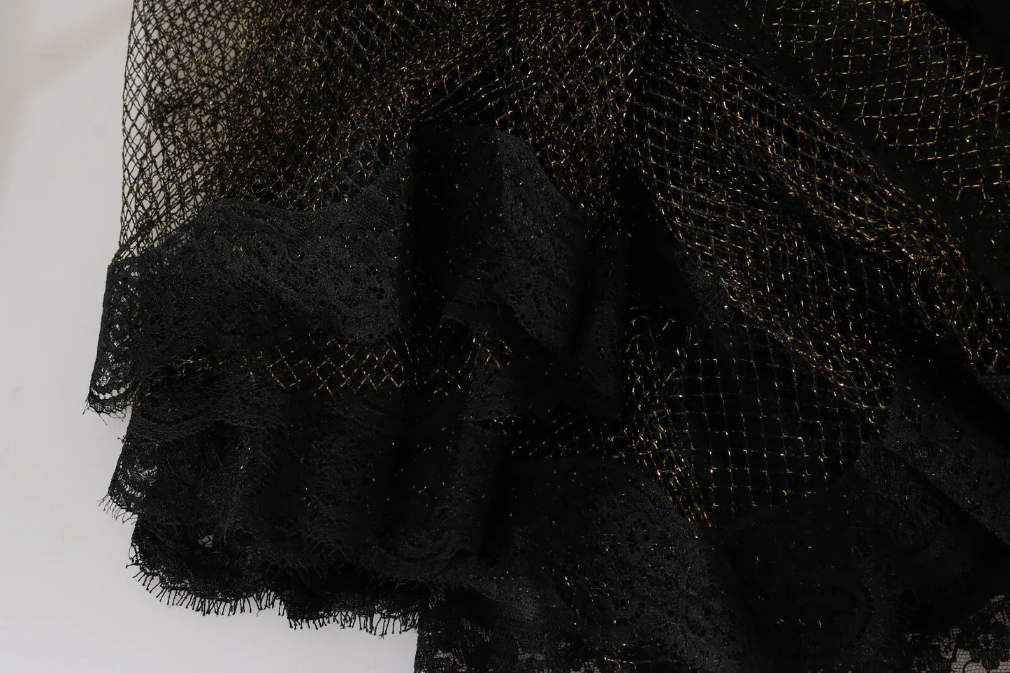 Black Gold Crystal Heart A-line Dress