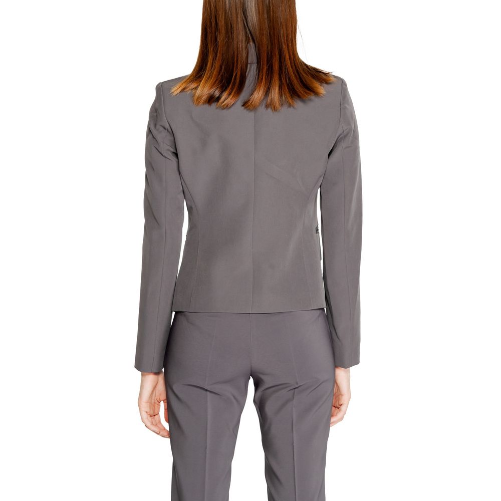 Gray Polyester Blazer