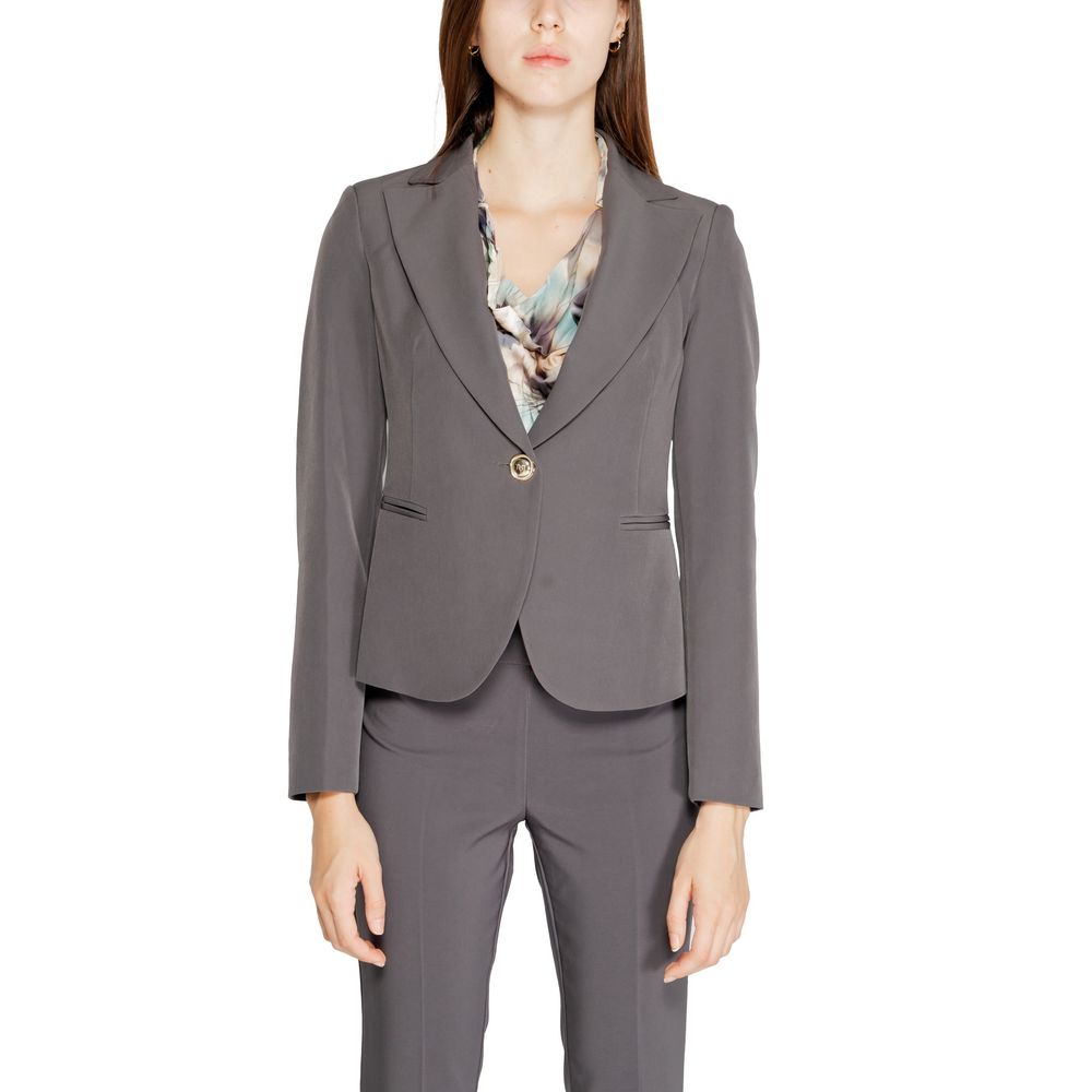 Gray Polyester Blazer