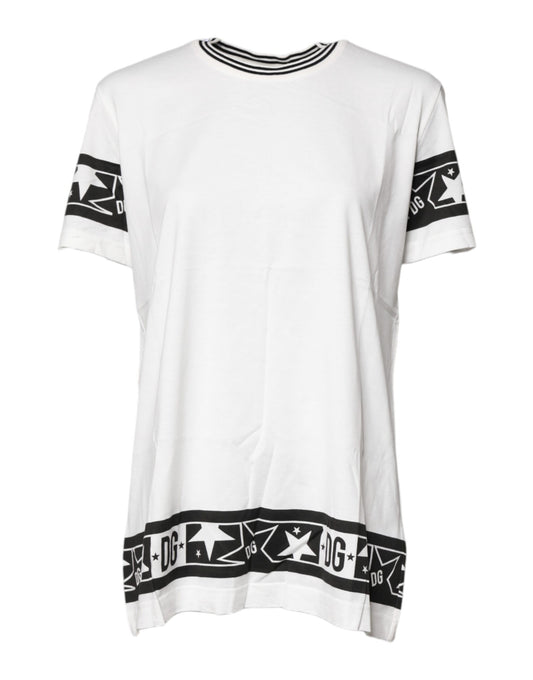White #DGMillennials Cotton Crewneck T-shirt