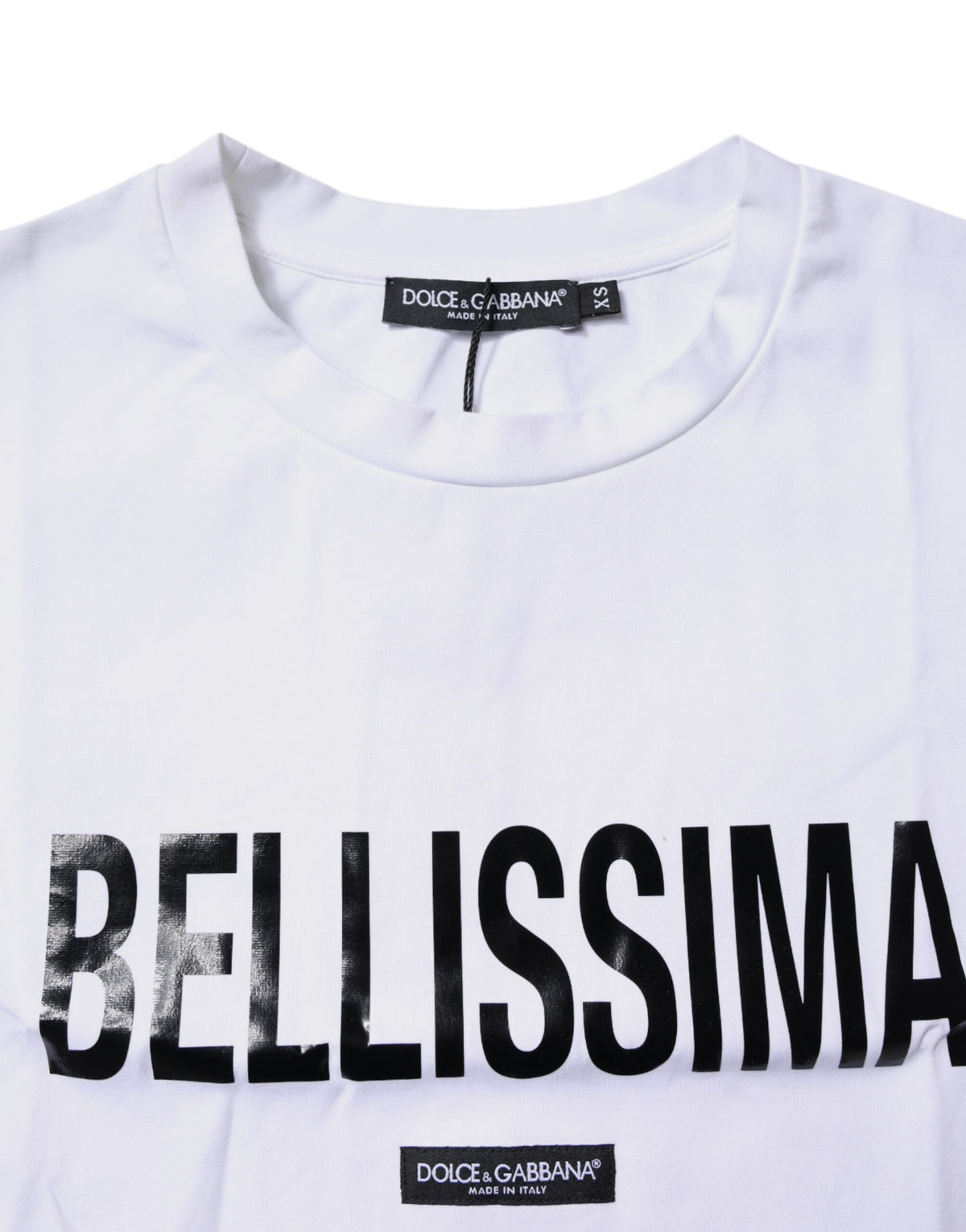 White Bellissima Cotton Crew Neck T-shirt