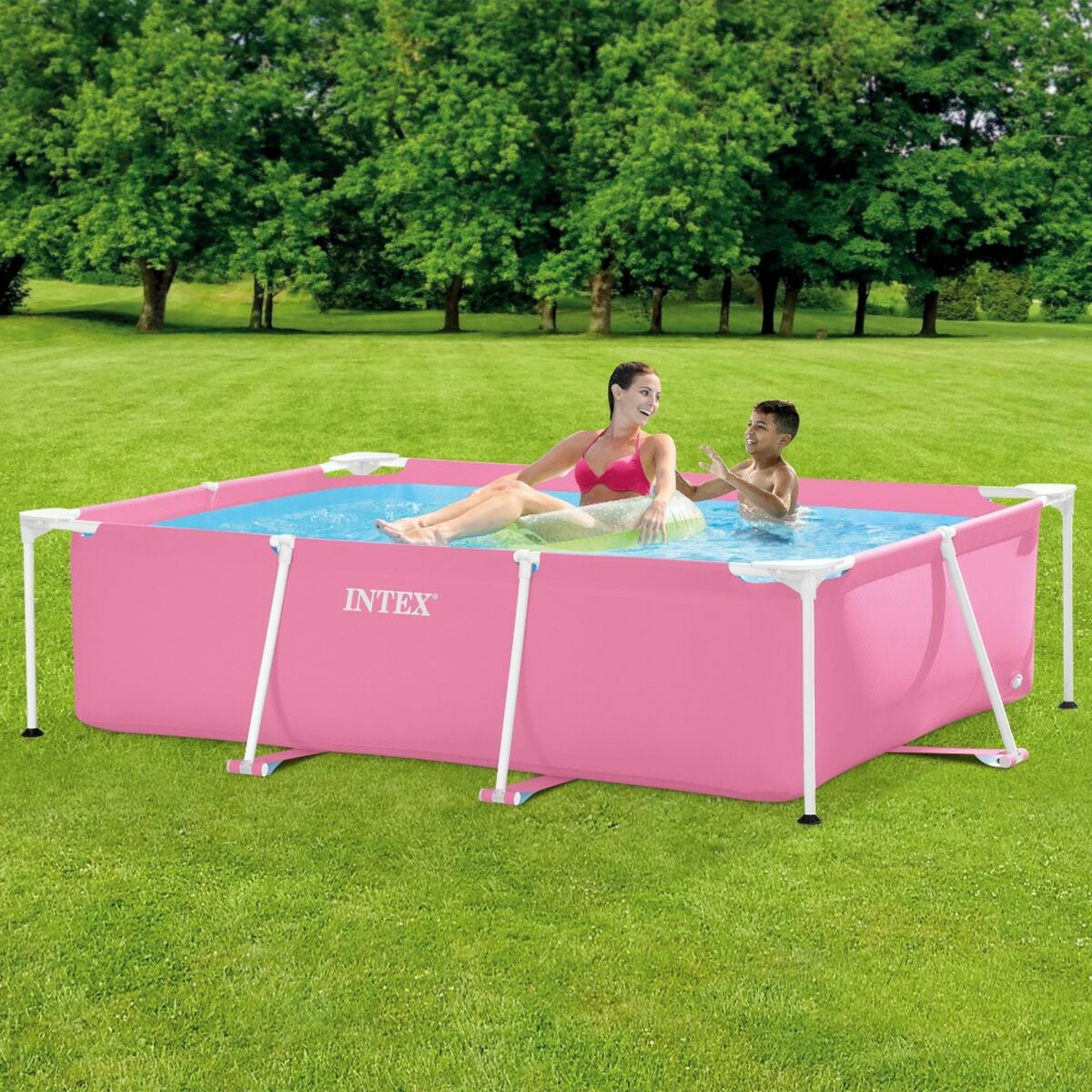 Intex Small Frame Pool – Aftagelig, Lille Model i Pink 220 x 60 x 150 cm