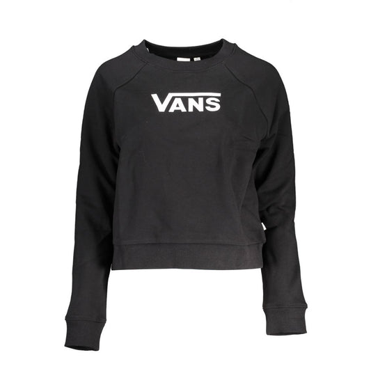 Black Cotton Women Sweatshirt