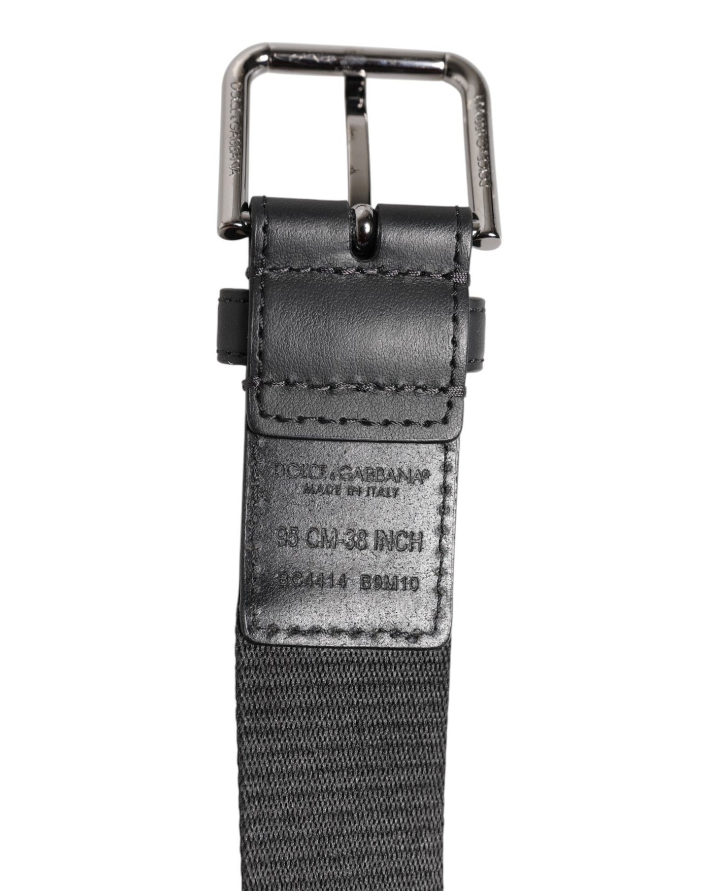 Green Black Polyester DG Logo Buckle Belt