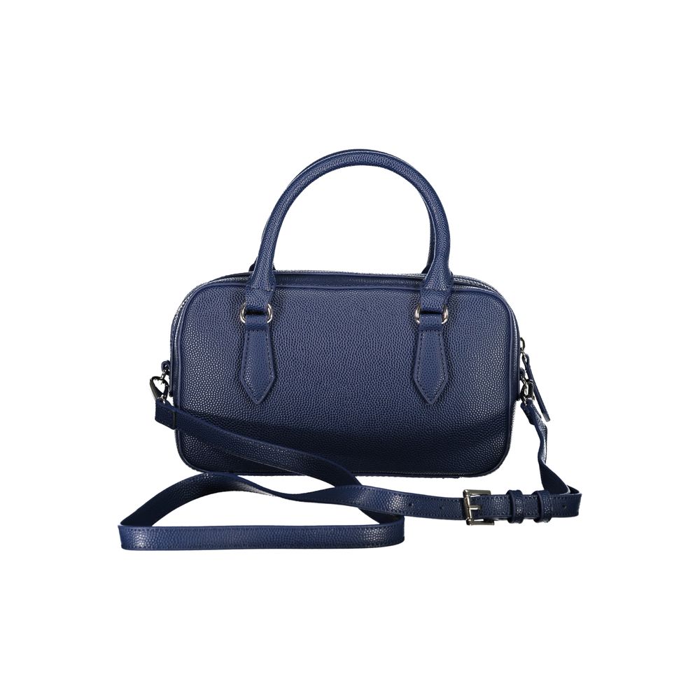 Blue Polyurethane Women's Bag