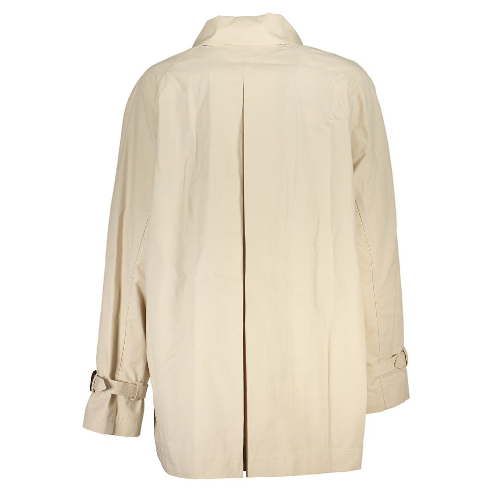Beige Cotton Womens Trench Coat
