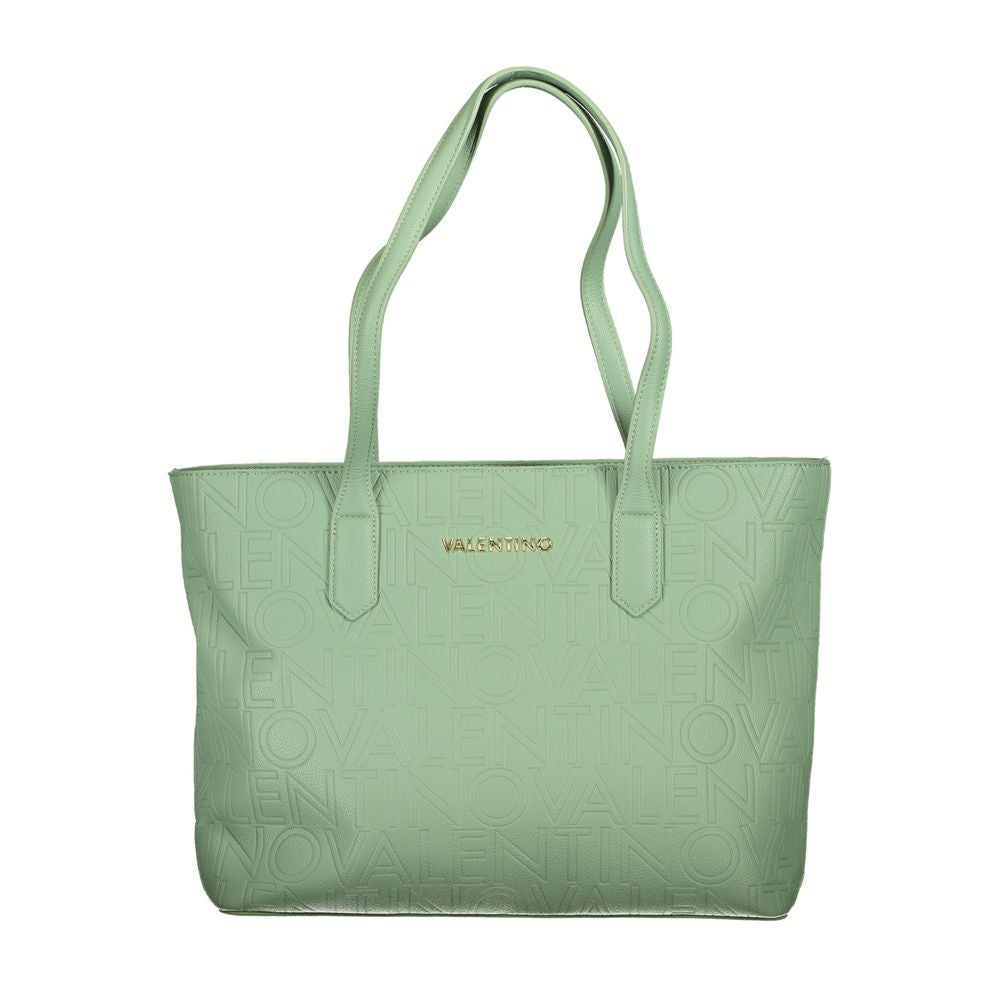 Green Polyurethane Women's Handbag