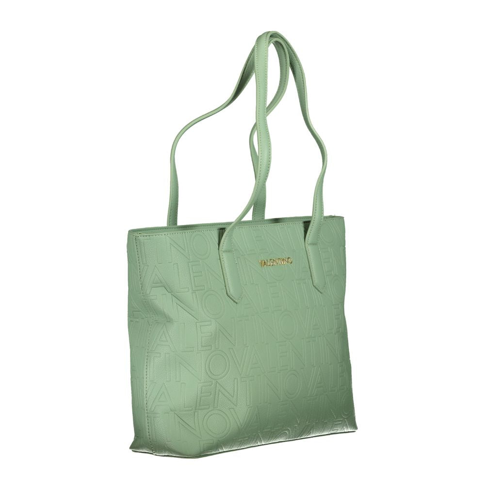 Green Polyurethane Women's Handbag