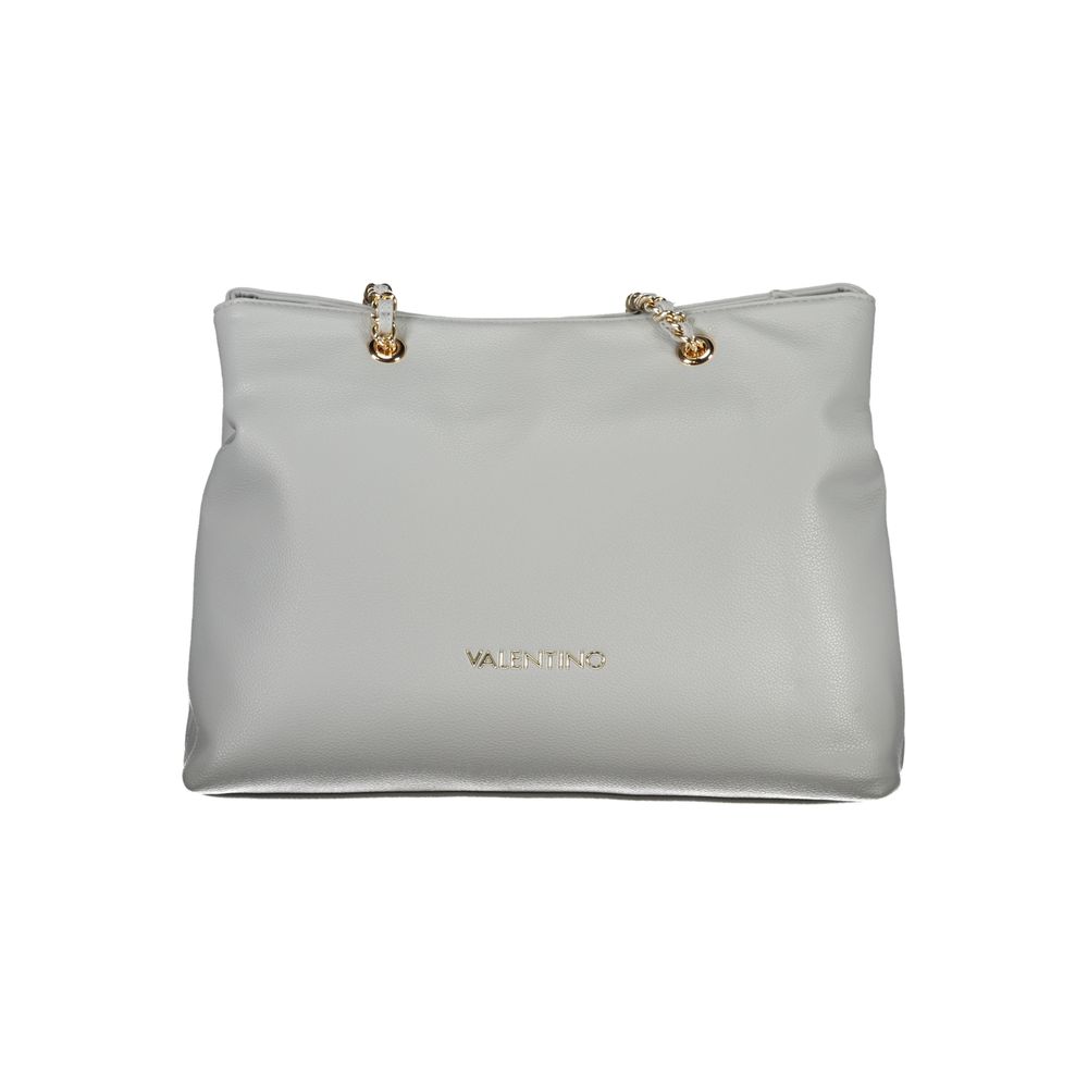 Gray Polyurethane Women Bag