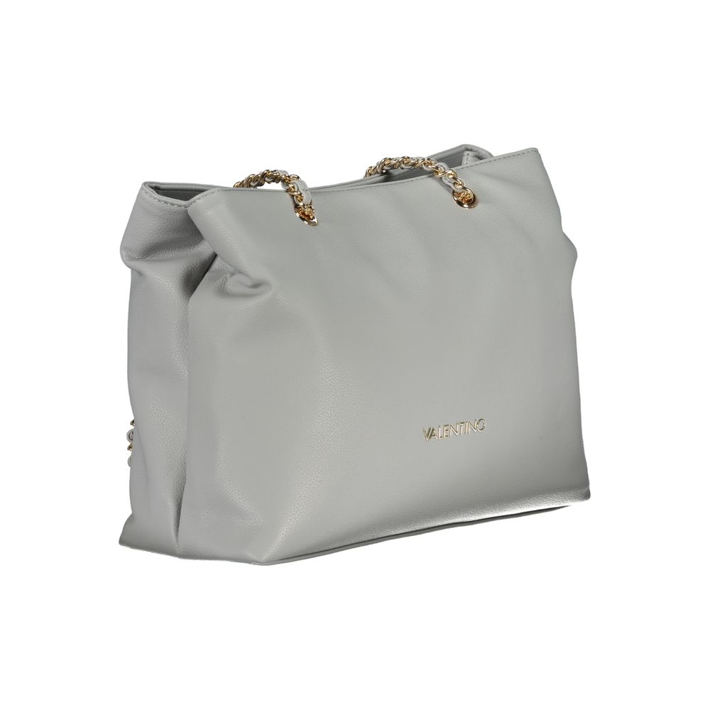 Gray Polyurethane Women Bag