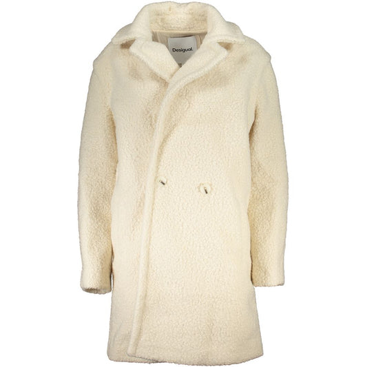 Bianco Polyester Women Jacket