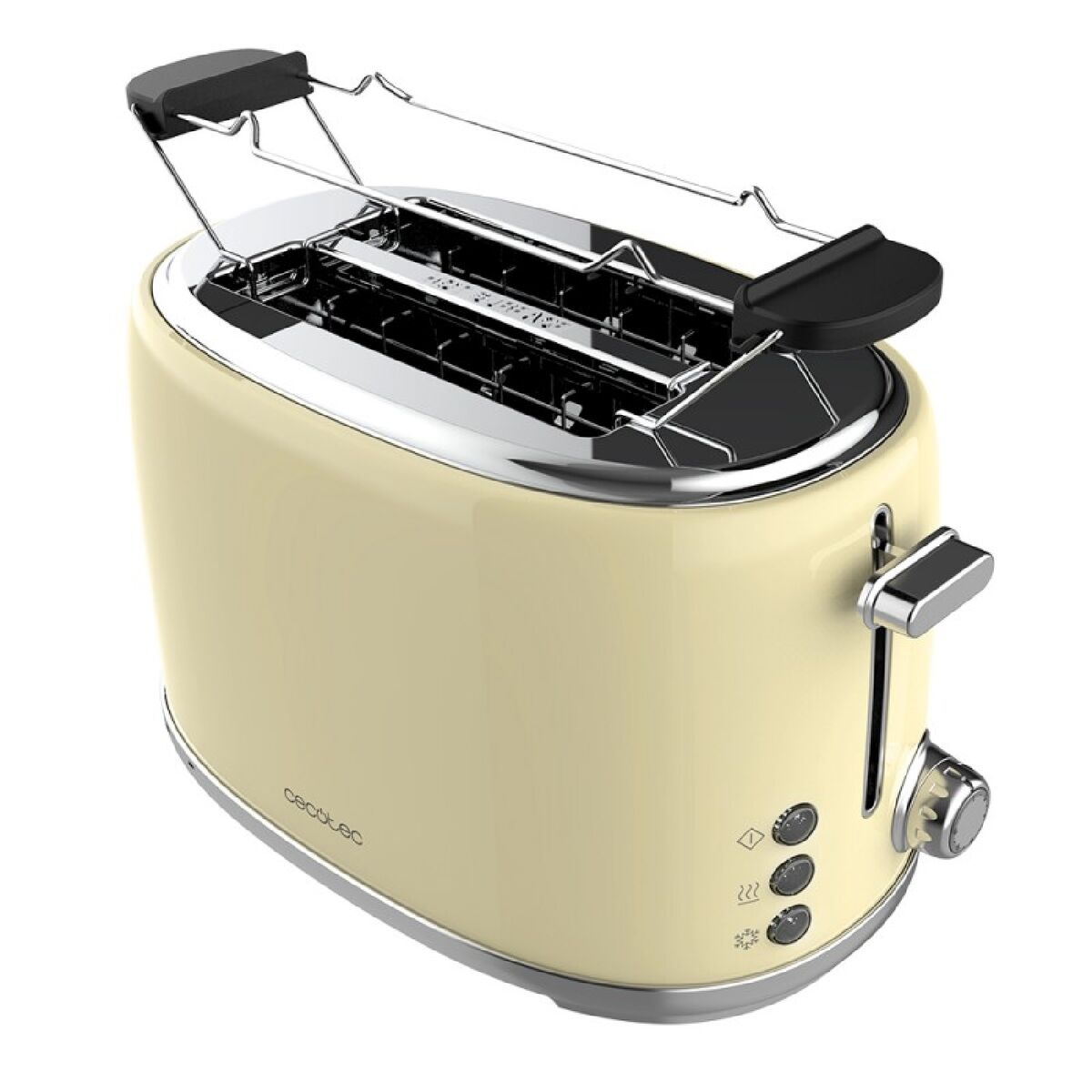 Brødrister Cecotec Toast&amp;Taste 1000 Retro Dobbelt 980 W Gul