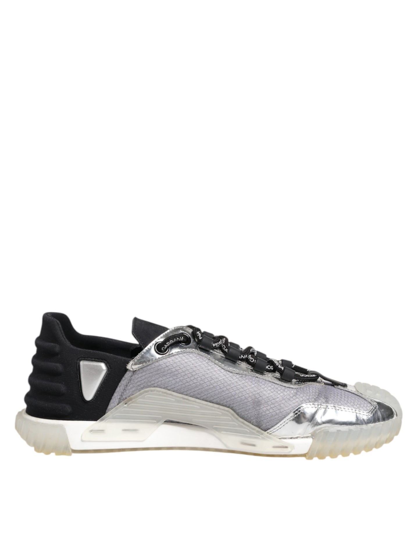Black Silver NS1 Men Low Top Sneakers Shoes