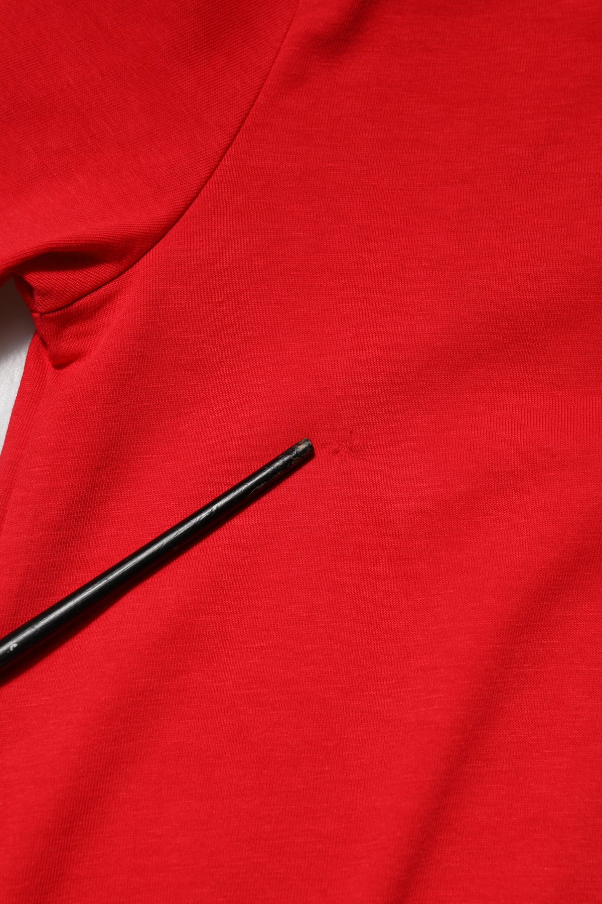 Red Plain Short Sleeves Crew Neck Top T-shirt