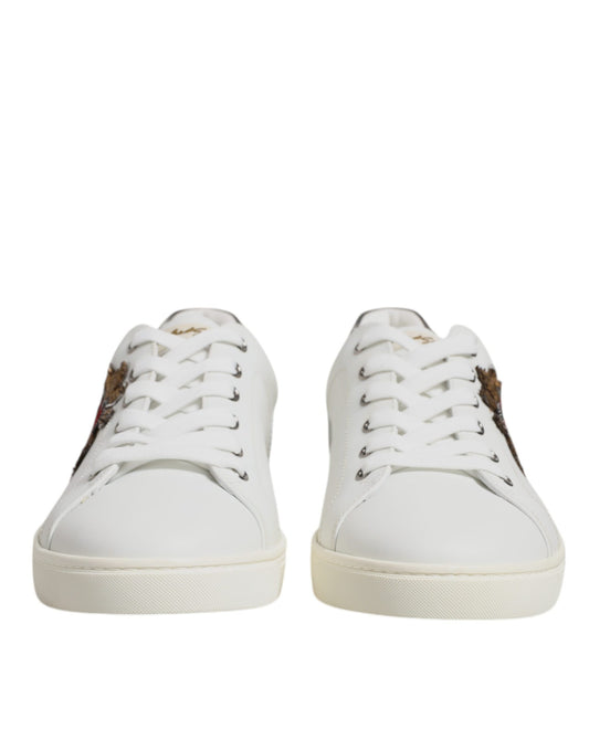 White Silver Sacred Heart Men Sneakers Shoes
