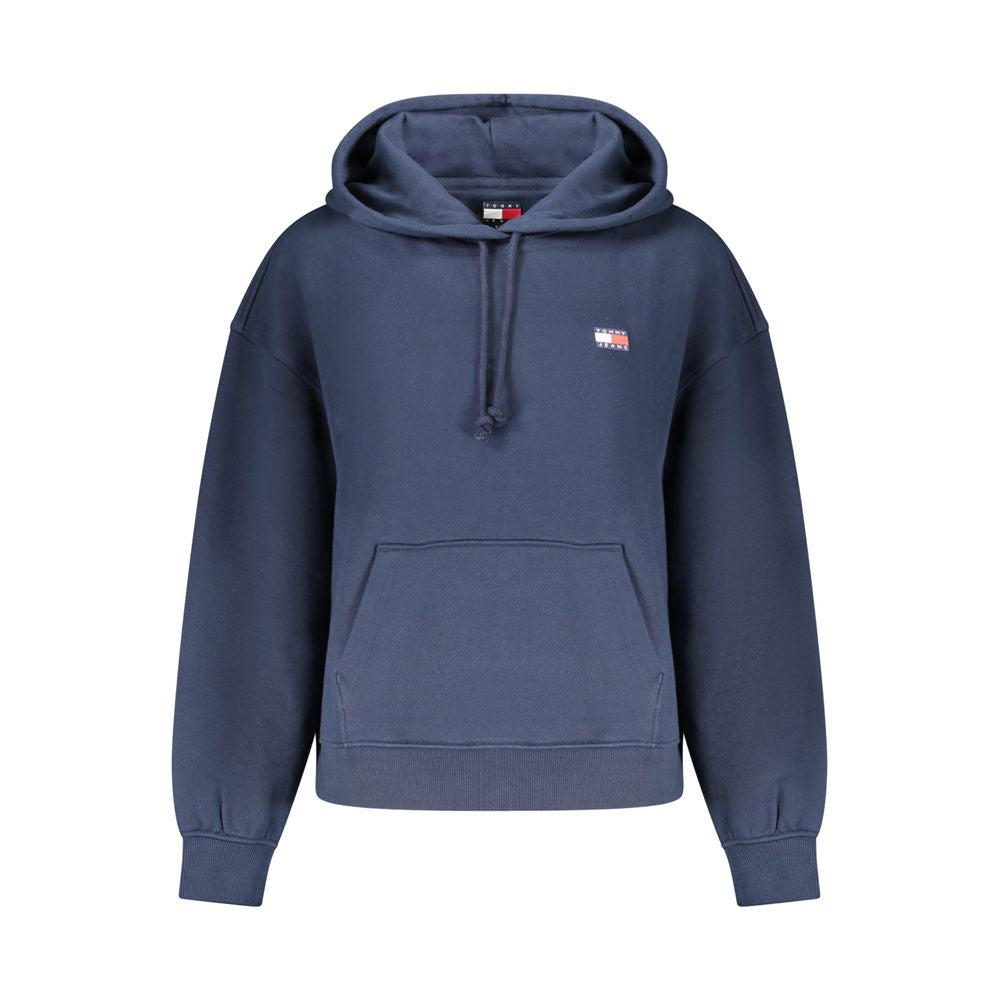 Blue Cotton Women Sweatshirt