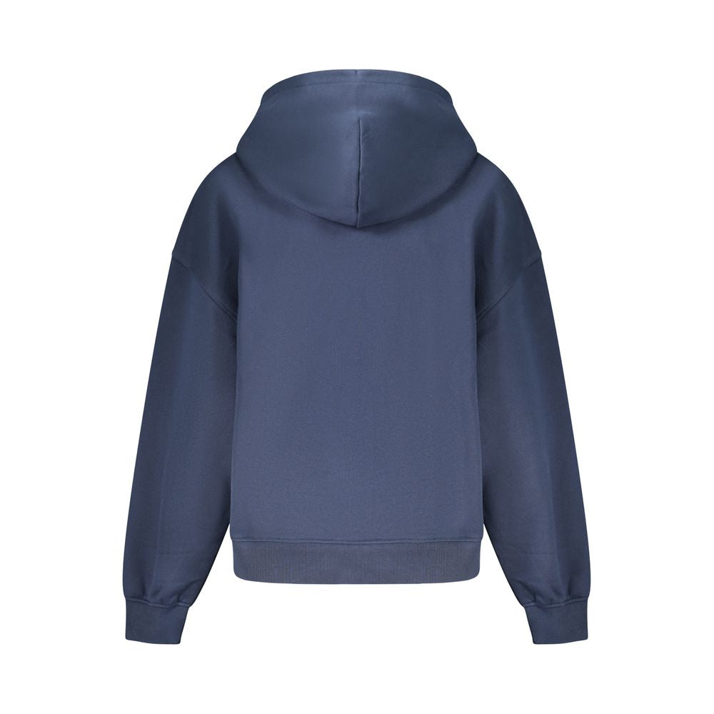 Blue Cotton Women Sweatshirt