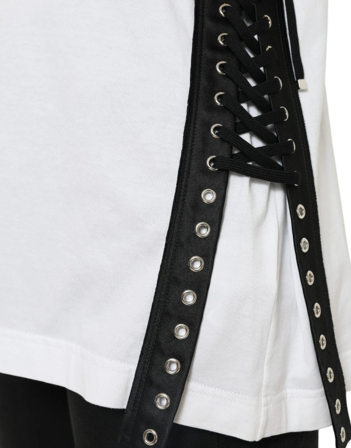 White Cotton 2000 Fashion Print Logo T-shirt