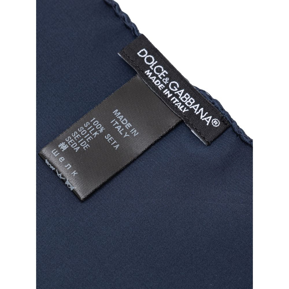 Blue Silk Pocket Square