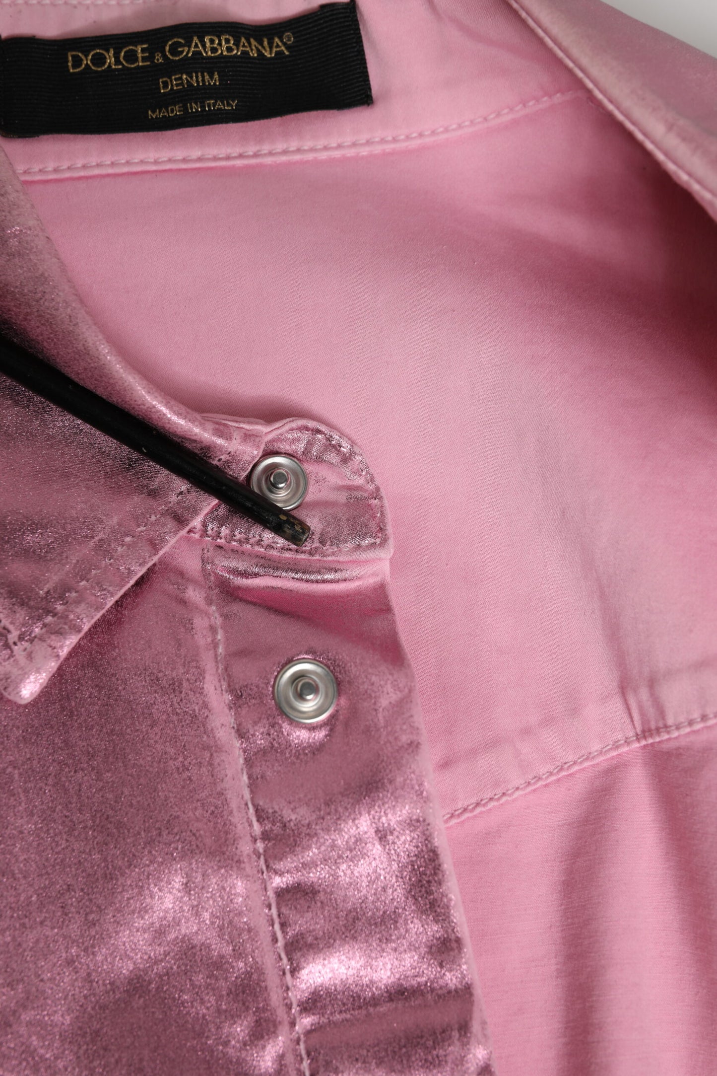 Pink Cotton Stretch Collared Cropped Jacket