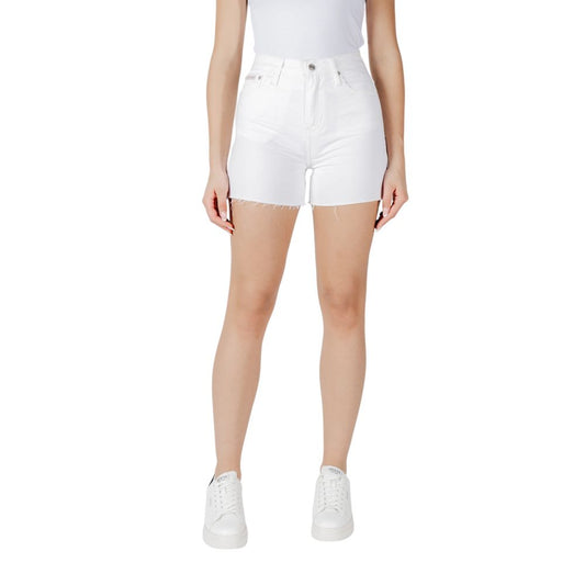 White Cotton Shorts