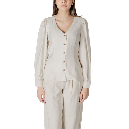 Beige Viscose Blouse