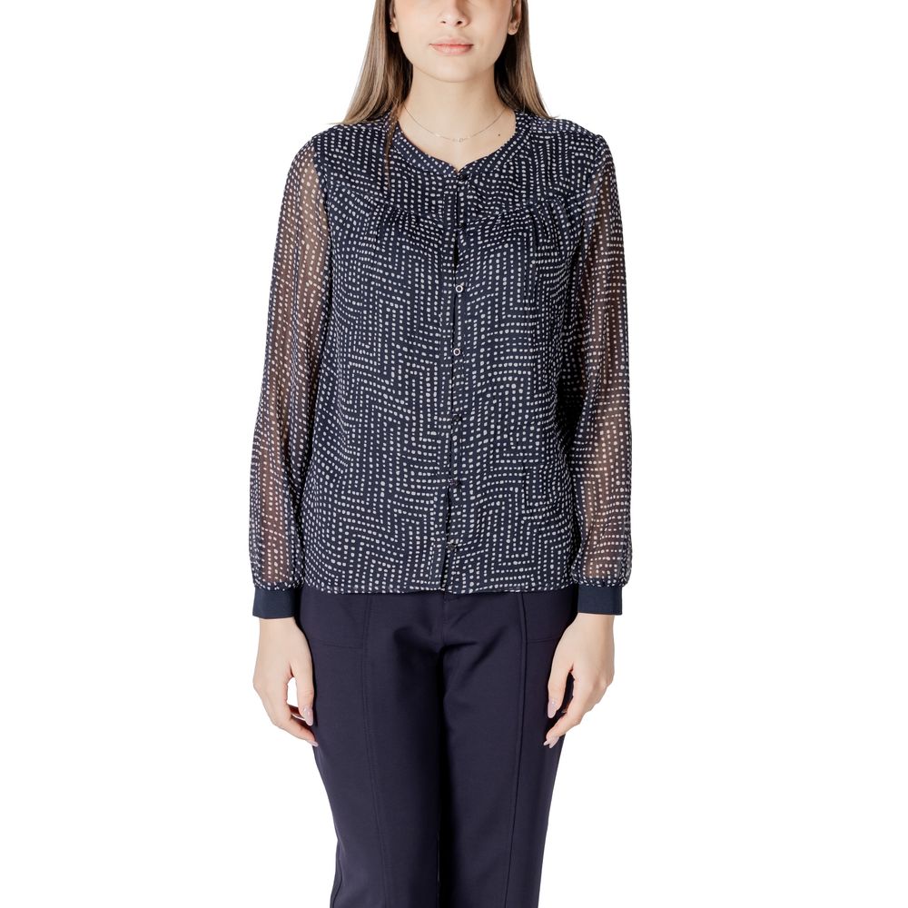 Blue Polyester Blouse