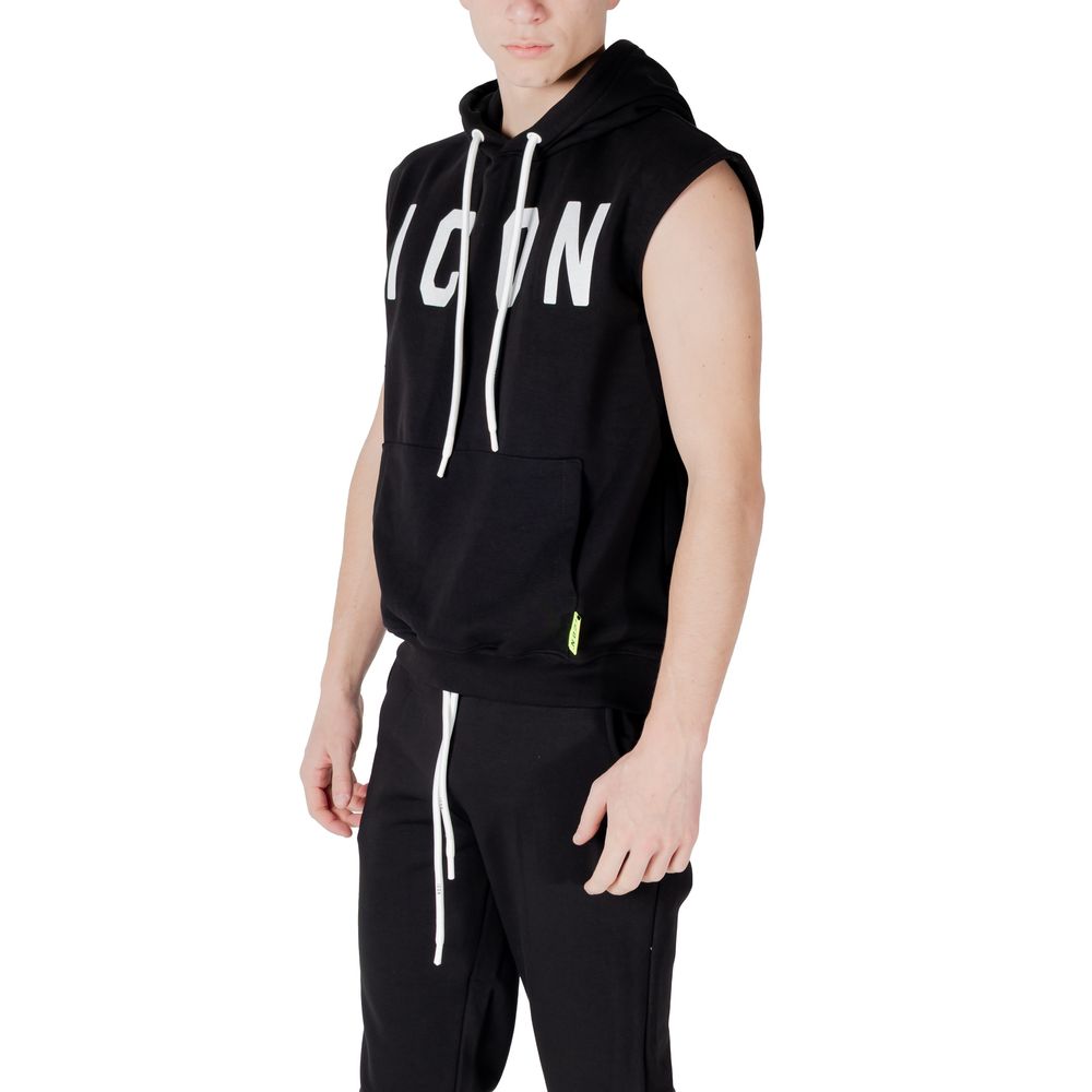 Black Cotton Hoodie