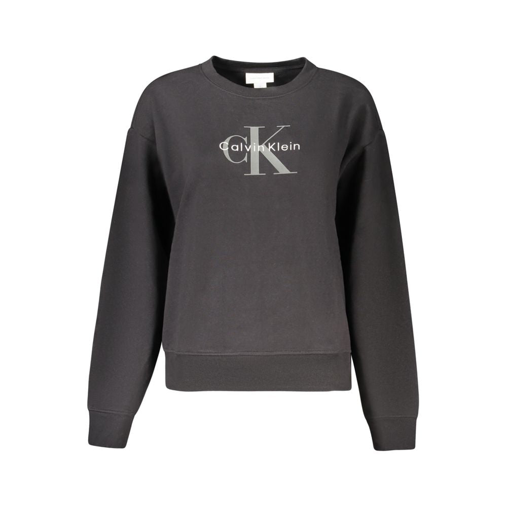 Black Cotton Women's Sweatshirt