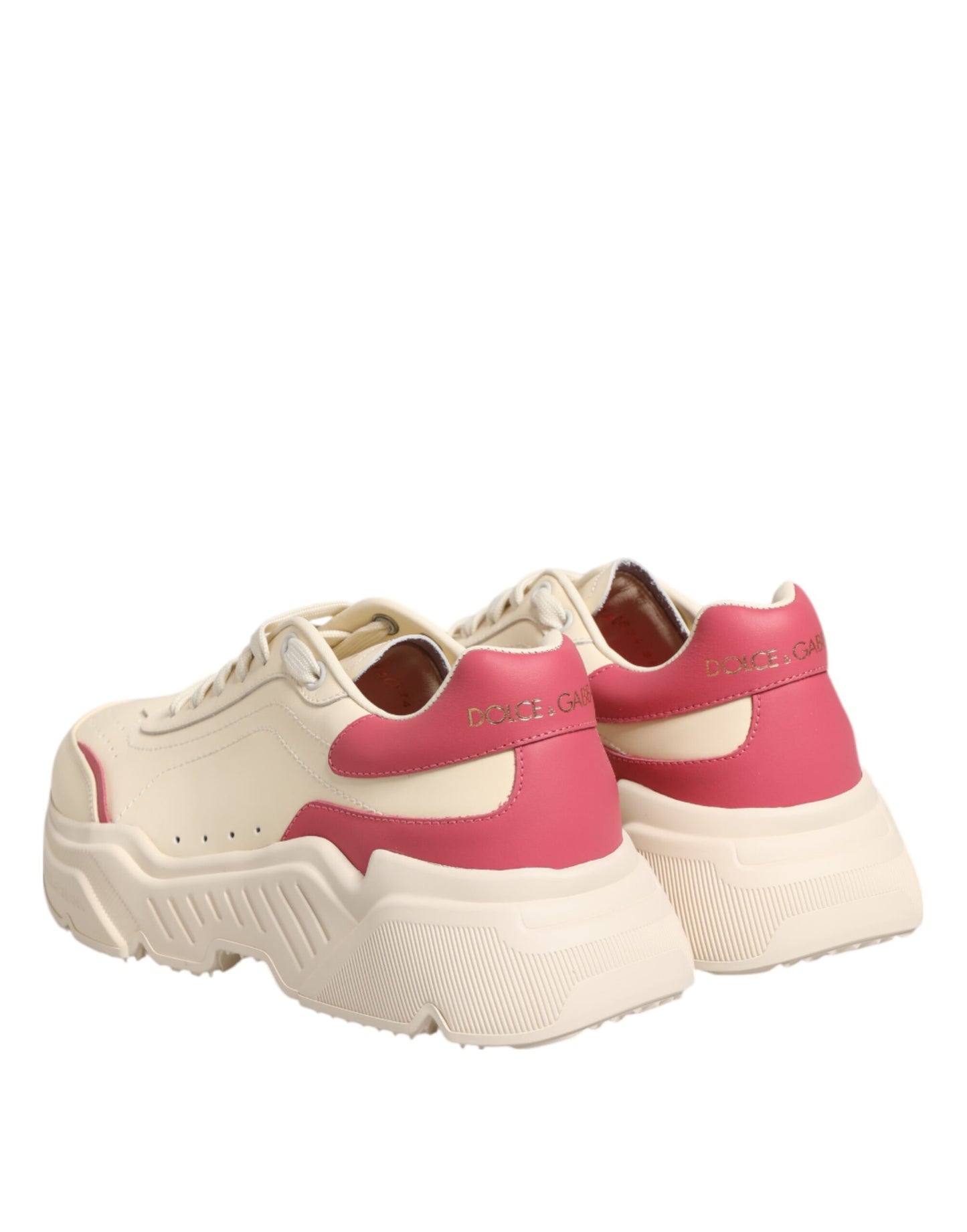 White Pink Leather Daymaster Sneakers Shoes