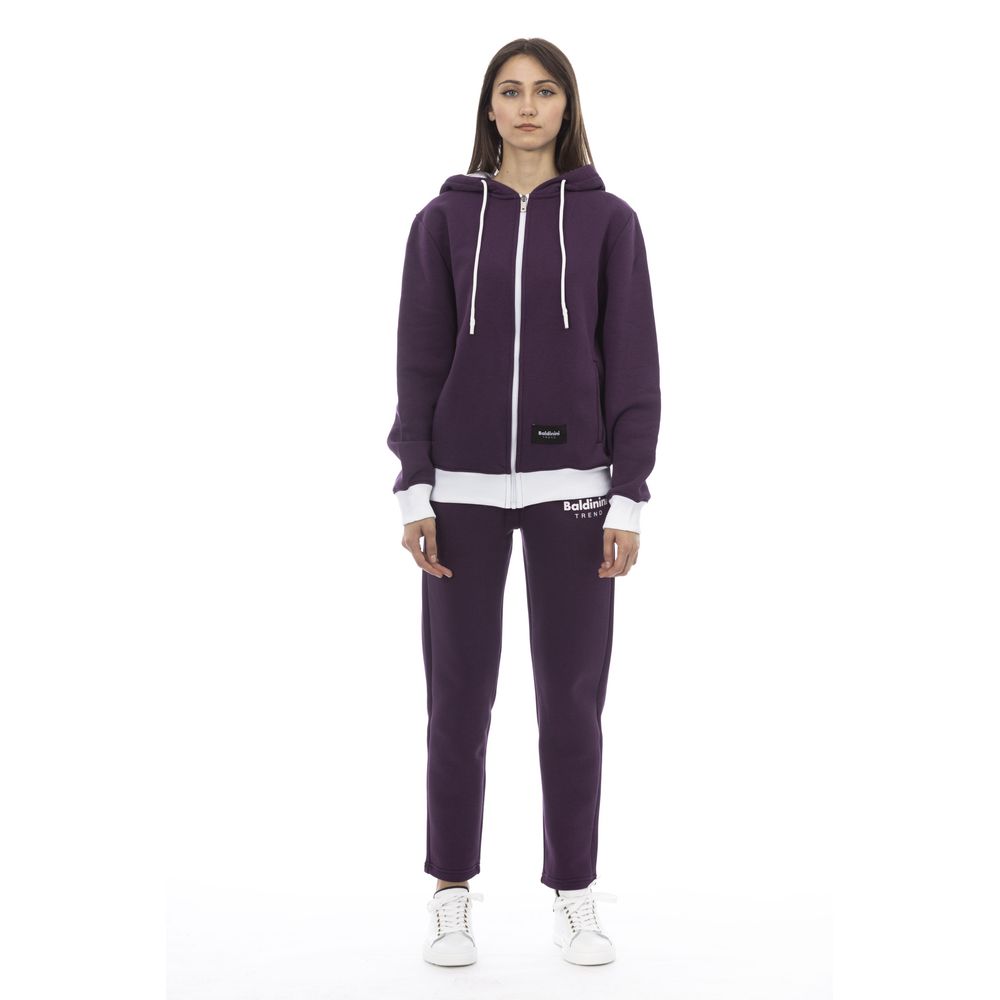 Purple Cotton Women Sweater