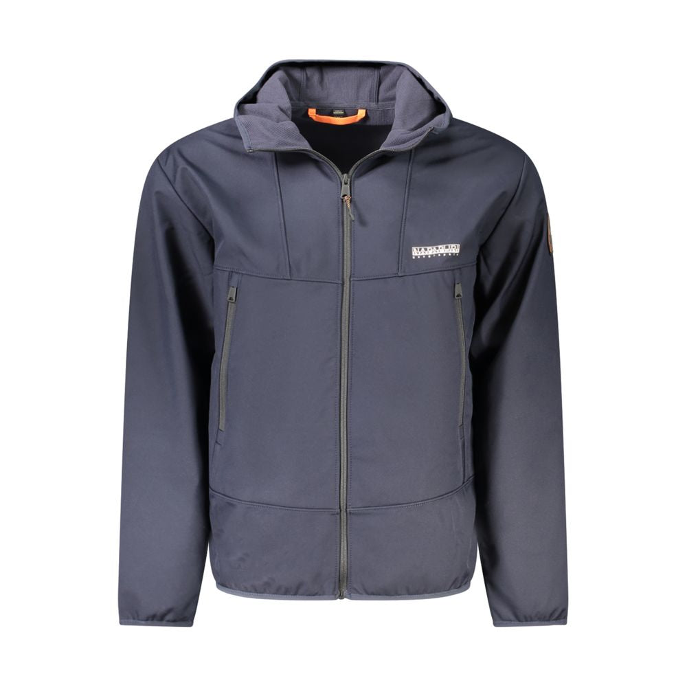 Blu Polyester Men's Jacket