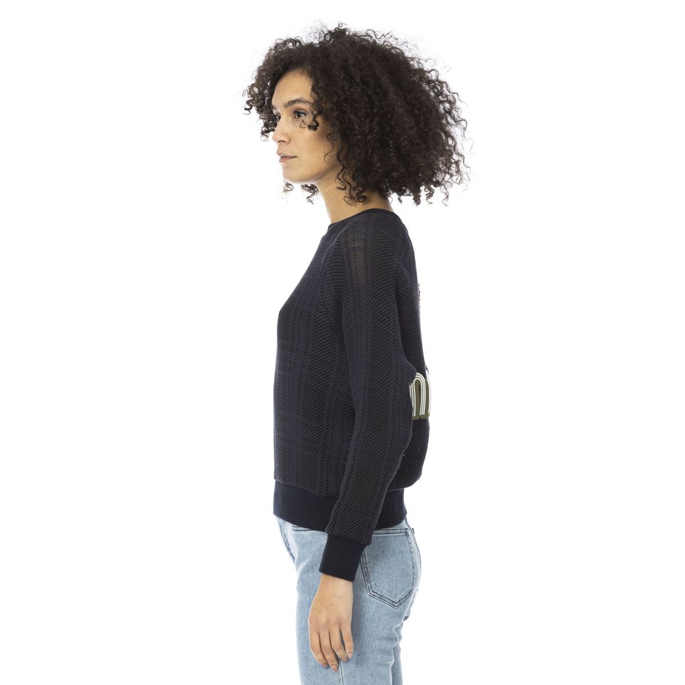 Blue Cotton Women Shirt