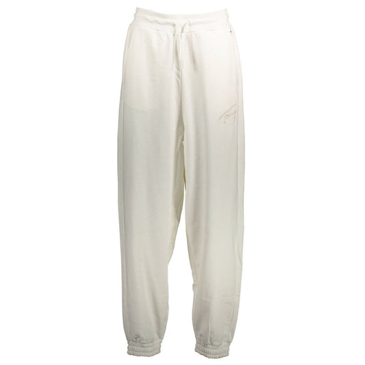White Cotton Women's Sweatpant