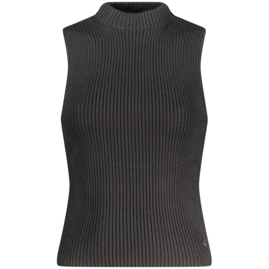 Black Cotton Women Tank Top