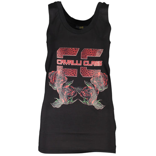 Black Cotton Women Tank Top