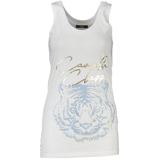 White Cotton Women Tank Top