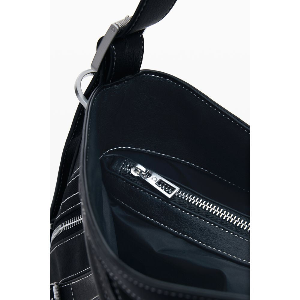 Nero Polyurethane Women Shoulder Bag