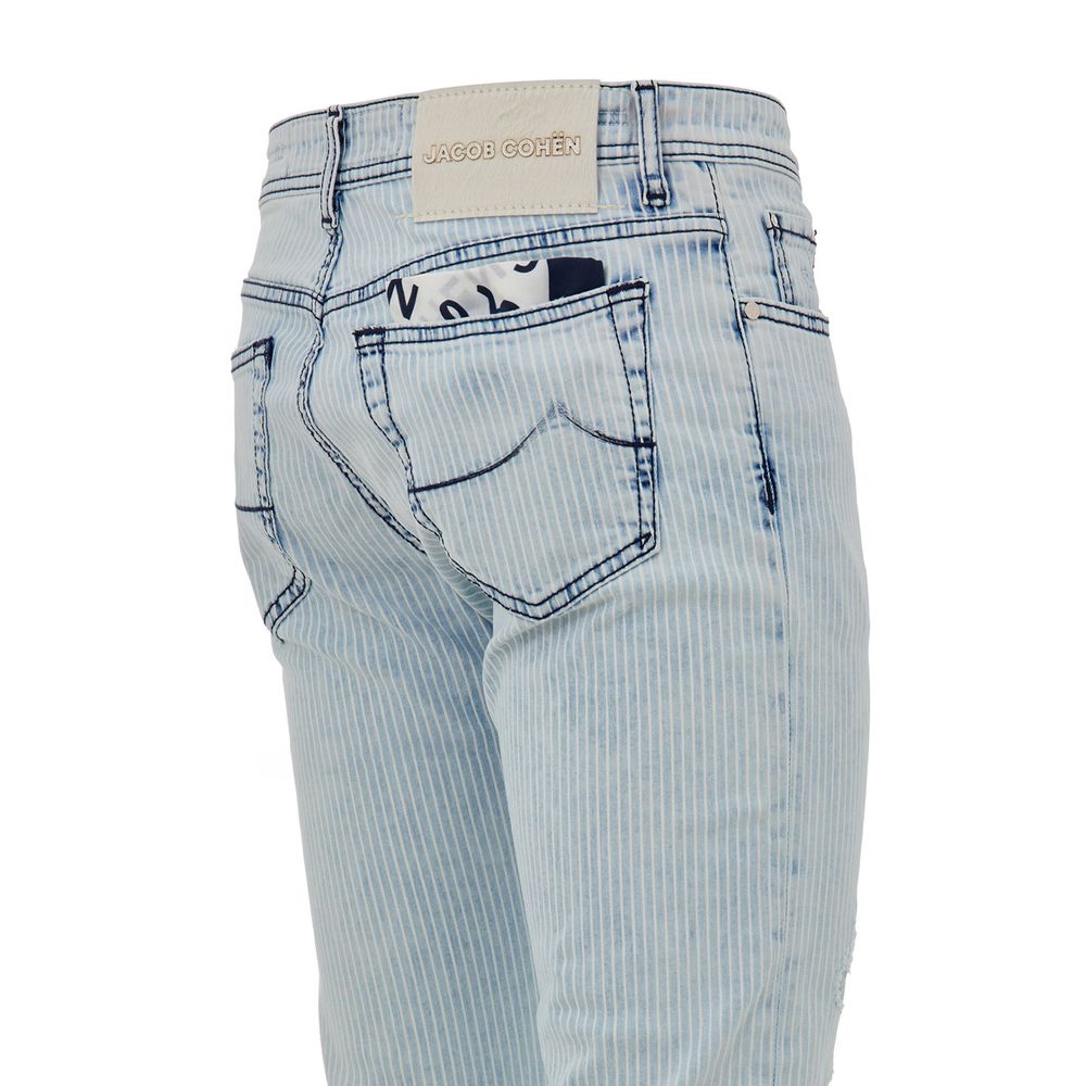 Blue Cotton Skinny Jeans