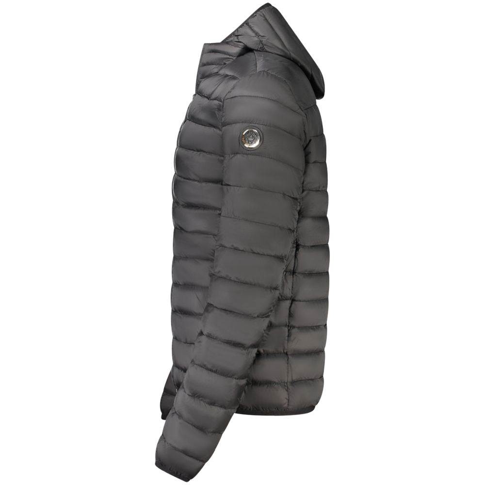 Black Polyester Men's Jacket