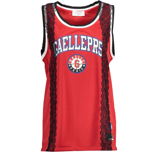 Rosso Poliestere Women Tank Top