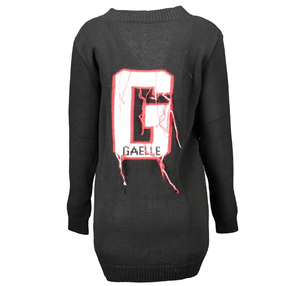 Black Acrylic Women Cardigan