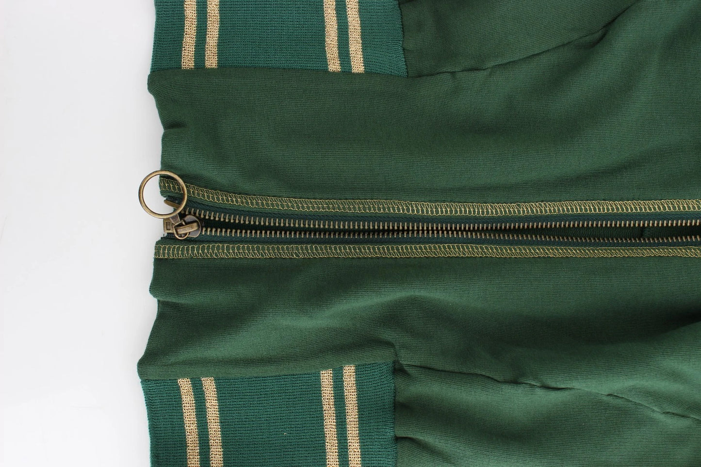 Green Mock Zip Cardigan Sweatshirt Sweater Jacket