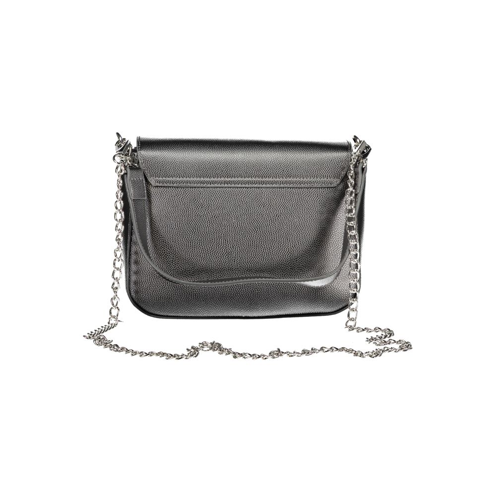 Grey Polyurethane Women's Bag