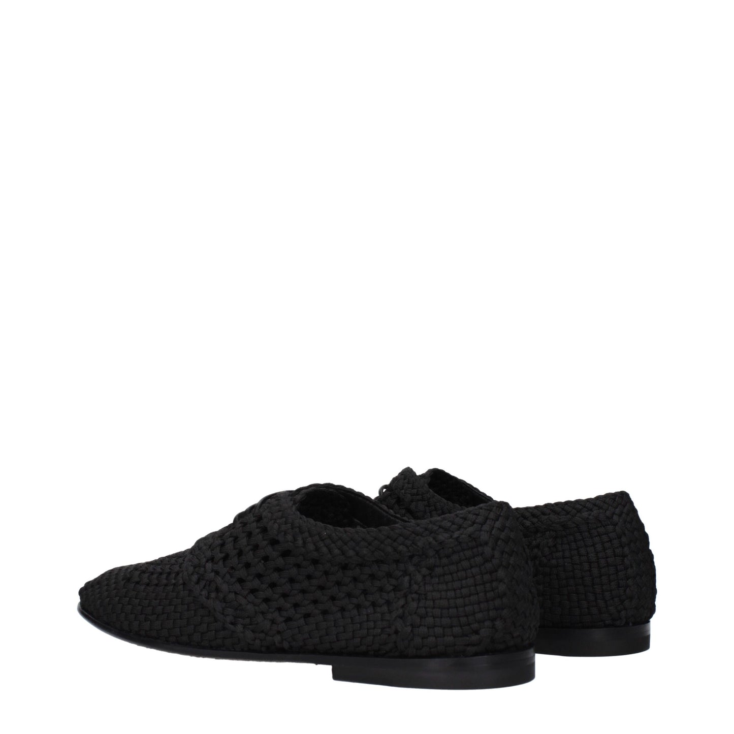Black Fabric Oxfords And Derbies