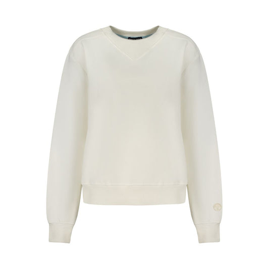 Bianco Cotton Women Sweatshirt