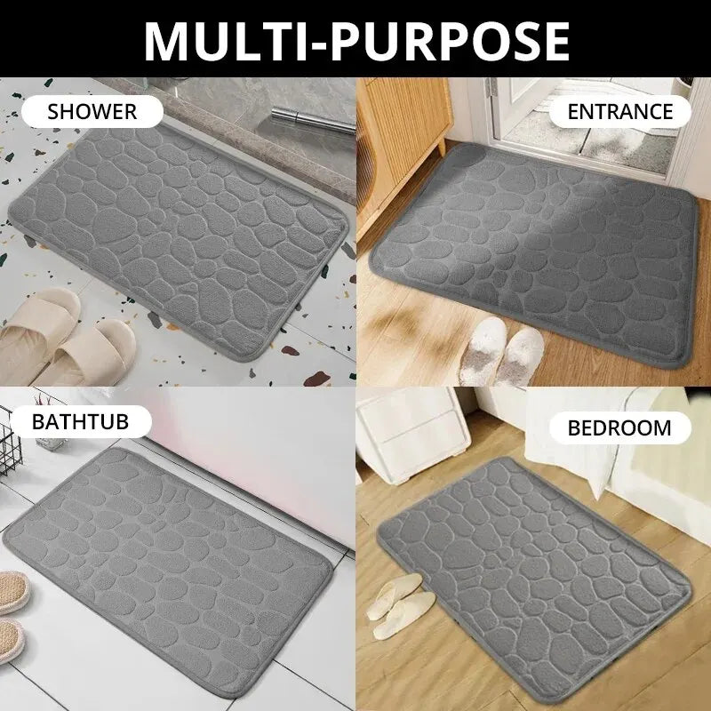 Memory foam bademåtte i velour