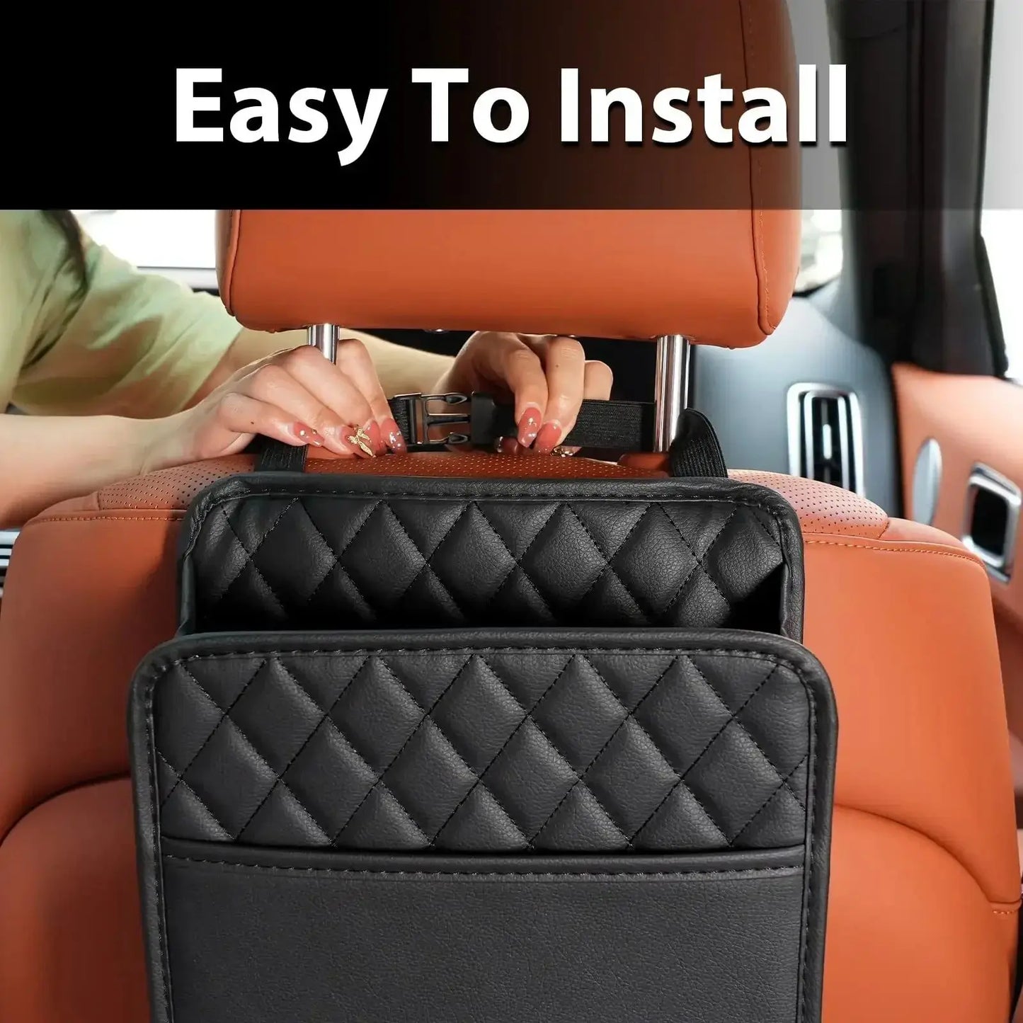 Multi-Function Car Seat Back Organizer | Portable Foldable Design with