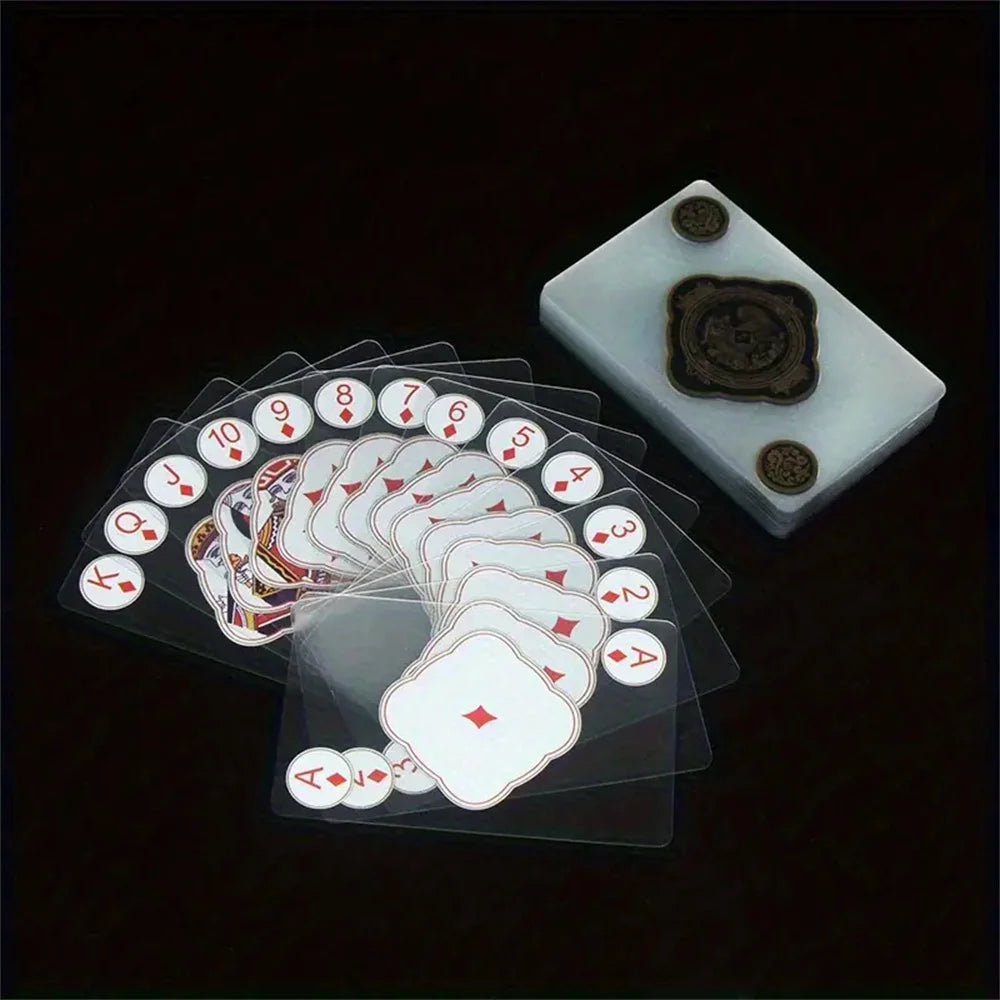 Waterproof Transparent Plastic Playing Cards 2Sets Creative Durable