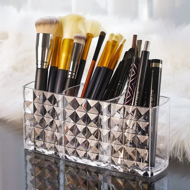 1-piece Diamond Patterned Mirror Cabinet Storage Box, Bathroom,